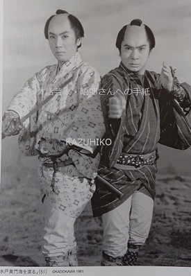 八代目・市川雷蔵先生と、勝新太郎先生。大映の二枚看板