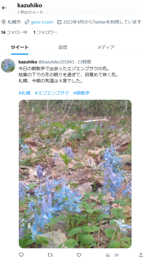 サブ垢Twitter初投稿